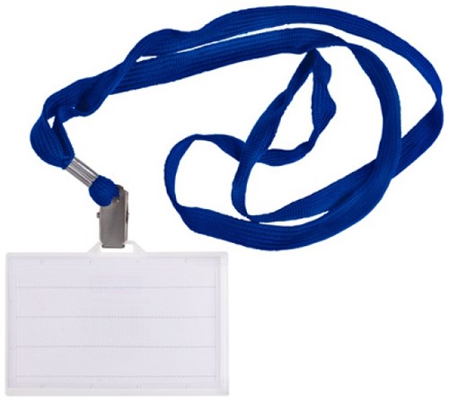 Badge met koord, blauw