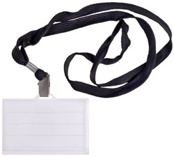 Badge met koord, zwart