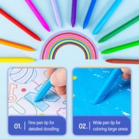 Deli Color Emotion plastic krijt 12 kleuren/doos-3