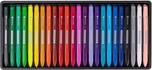 Deli Color Emotion plastic krijt 24 kleuren/doos-2
