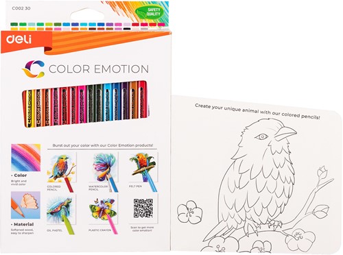 Deli Color Emotion kleurpotloden 36 kleuren doos-2