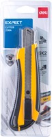 Deli EXPECT snijmes/cutter 18mm SK-2 staal comfort grip blister à 1 stuk