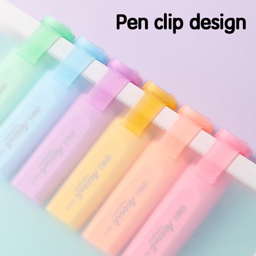 Deli Accent markeerstift beitelpunt 1–5 mm 6 fluo + 6 pastel kleuren-3