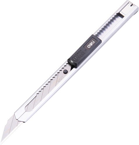 Deli CLASIC afbreekmes 9 mm SK5 staal zilver blister à 1 stuk-2