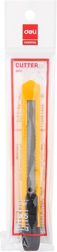 Deli CLASIC afbreekmes 9 mm sk5 staal geel blister à 1 stuk-3