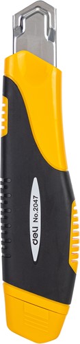 Deli EXPECT afbreekmes 18mm SK5 staal geel blister à 1 stuk-3