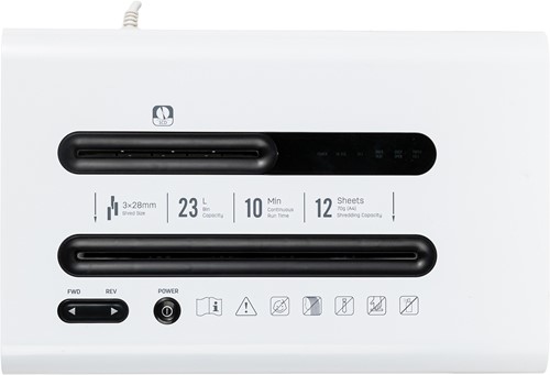 Deli papiervernietiger 12 vel P-4 23 liter-2