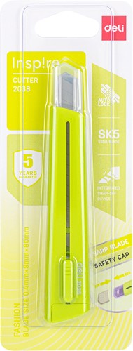 Deli RIO afbreekmes 9 mm groen blister à 1 stuk-2