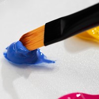 Penselen hard nylon acryl - 6 stuks