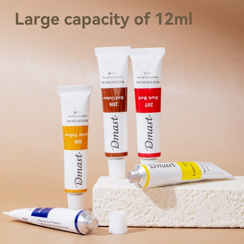 Dmast aquarelverf 12ml, aluminium tube, 12 kleuren/doos-3