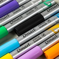 Acrylmarker met beitelpunt, pastel, 12 stuks