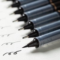 Dmast fineliners zwart, set 10 stuks-2