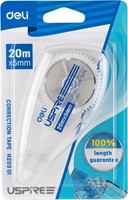 Deli Uspire Correctietape 5mmx20mtr blister à 1 stuk-3