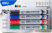 Deli MATE Whiteboardmarker beitelpunt 2-5mm  assorti set à 4 stuks-3
