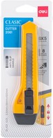 Deli CLASIC afbreekmes 18 mm SK5 staal geel blister à 1 stuk-3