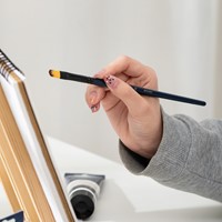 Penselen hard nylon acryl - 6 stuks