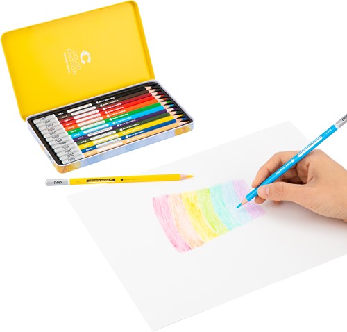 Deli Color Emotion kleurpotloden 12 kleuren in metalen doos-3