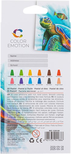 Deli Color Emotion olie pastels 12 kleuren/doos-3