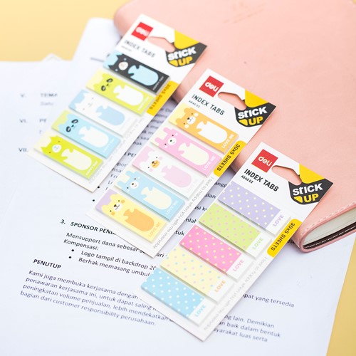 Deli STICK UP Indextabs 45x15mm 30x5vel 3 designs-2