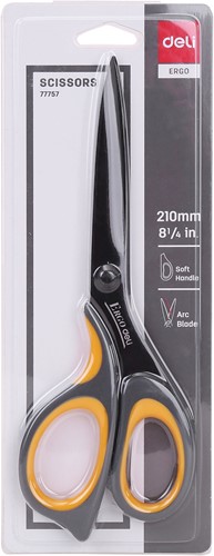 Deli ERGO schaar 210 mm grijs-3