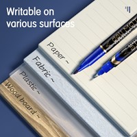 Deli MATE permanent marker dubbelpunt 0,5 + 1,0 mm blauw-3
