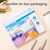 Dmast aquarelpotloden 3mm 24 kleuren in blik