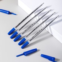 Transparant blauw balpen