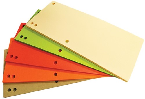 Scheidingsstroken, 1/3A4, 235x105mm, 100st, diverse kleuren