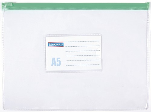 Gripzakje met ritssluiting, PVC, A5, transparant