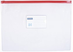 Gripzakje met ritssluiting, PVC, A4, transparant