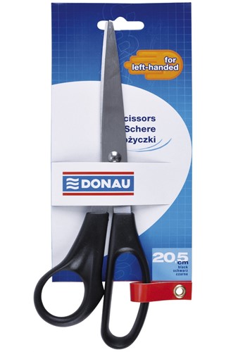 Schaar 20,5cm, zwart, linkshandig