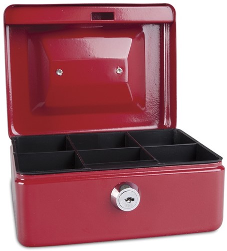 Geldkist, 152x115x80mm, rood-2