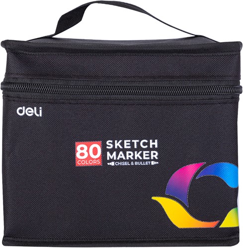 Deli Color Emotion Sketchmarkers 1+6mm lijndikte, 80 kleuren-2