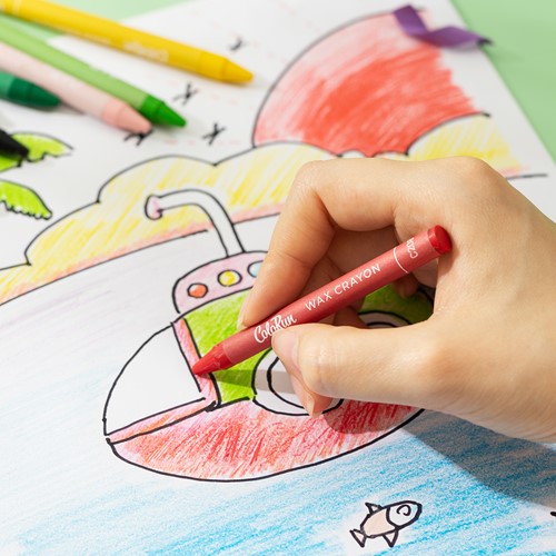 Deli ColoRun waskrijt 24 kleuren doos-3