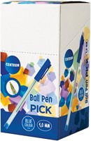 Balpen Centrum "PICK" met dop blauw-2