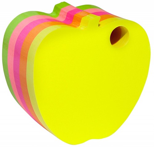 Memoblok, appel, diverse kleuren