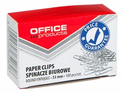 Paperclips rond, 33mm, 100 stuks