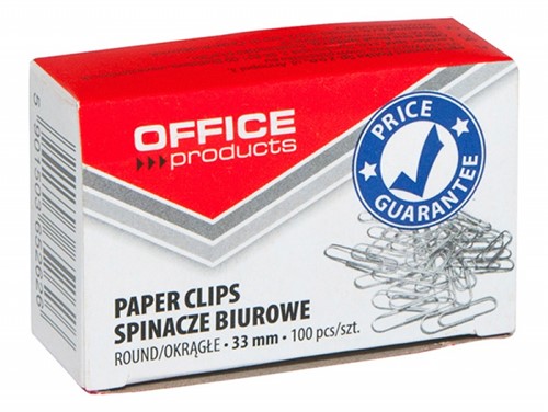 Paperclips rond, 33mm, 100 stuks