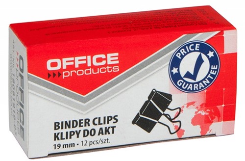 Papierklemmen Foldback 19 mm, 12 stuks