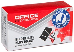 Papierklemmen Foldback 25 mm, 12 stuks