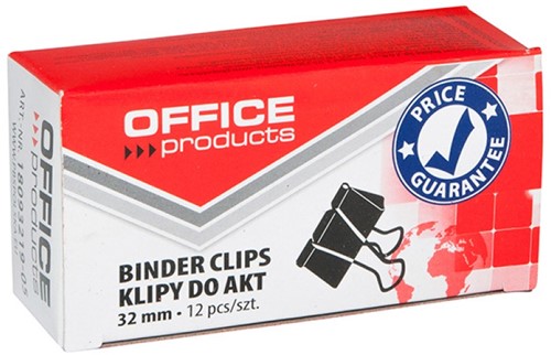 Papierklemmen Foldback 32 mm, 12 stuks
