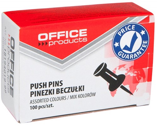 Push pins, 100 stuks, assorti kleuren