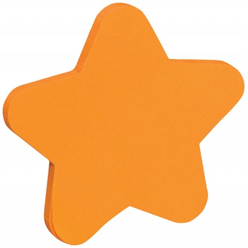 Memoblok, ster, oranje-2