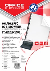 Voorblad transparant, PVC, A4, 200 micr, 100 stuks