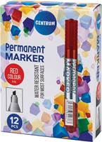 Permanent marker Centrum rood, beitelpunt 1-5mm-3
