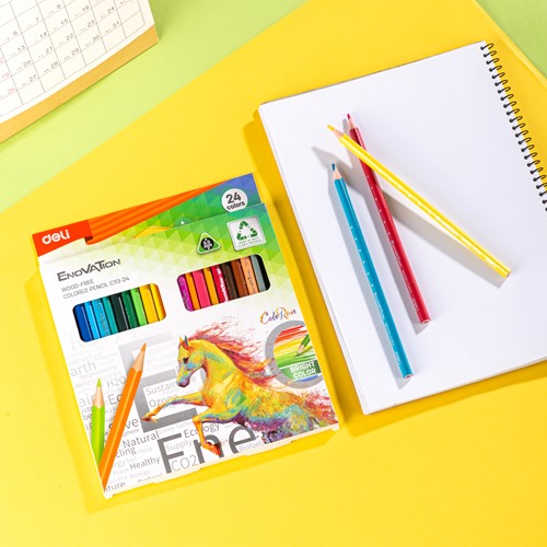 Deli enovation kleurpotloden set 24 kleuren-3