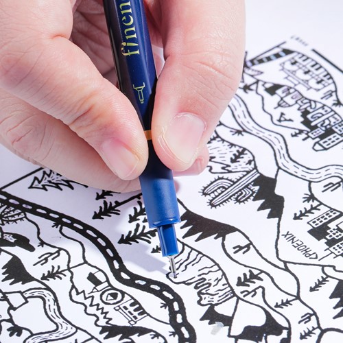 Finenolo fineliners zwart, set 7 stuks-3