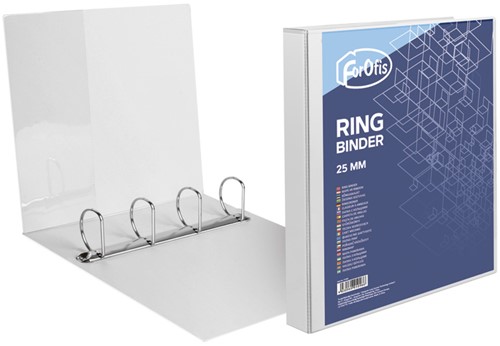 Panorama ringband ForOfis A4 4-rings 25mm wit 