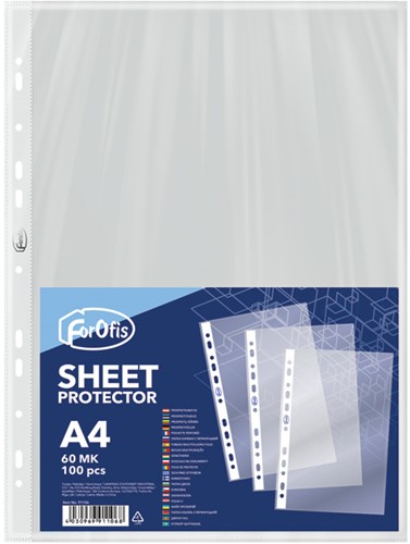 Showtas ForOfis A4 80 micron 11-gaats transparant glashelder, 20 stuks