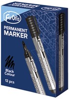 Permanent marker ForOfis zwart ronde punt 2-5mm-2